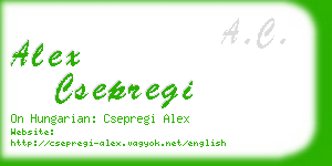 alex csepregi business card